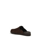 Brown Calf Leather Bos Taurus Mules