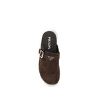 Brown Calf Leather Bos Taurus Mules