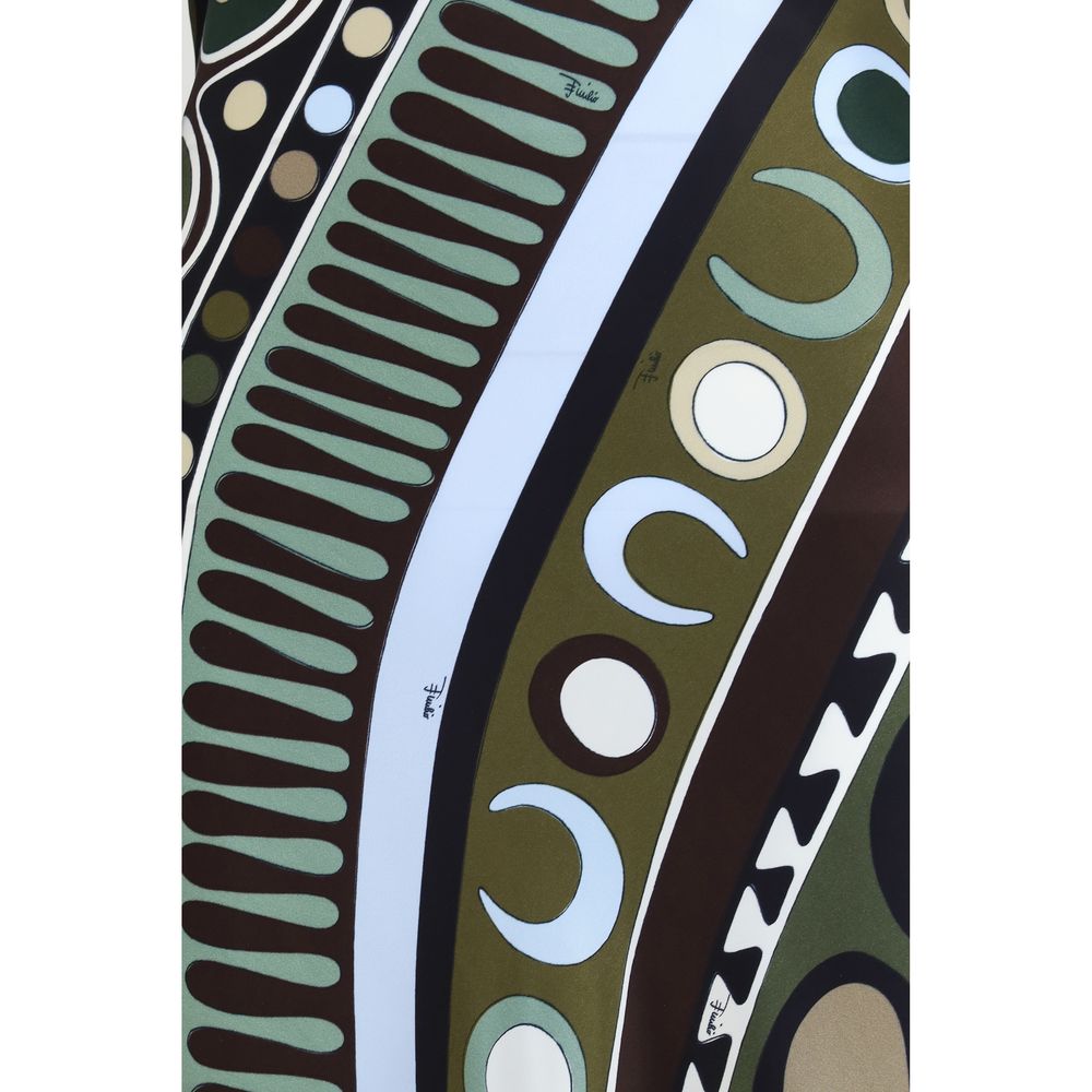 Multicolor Silk Long Dress