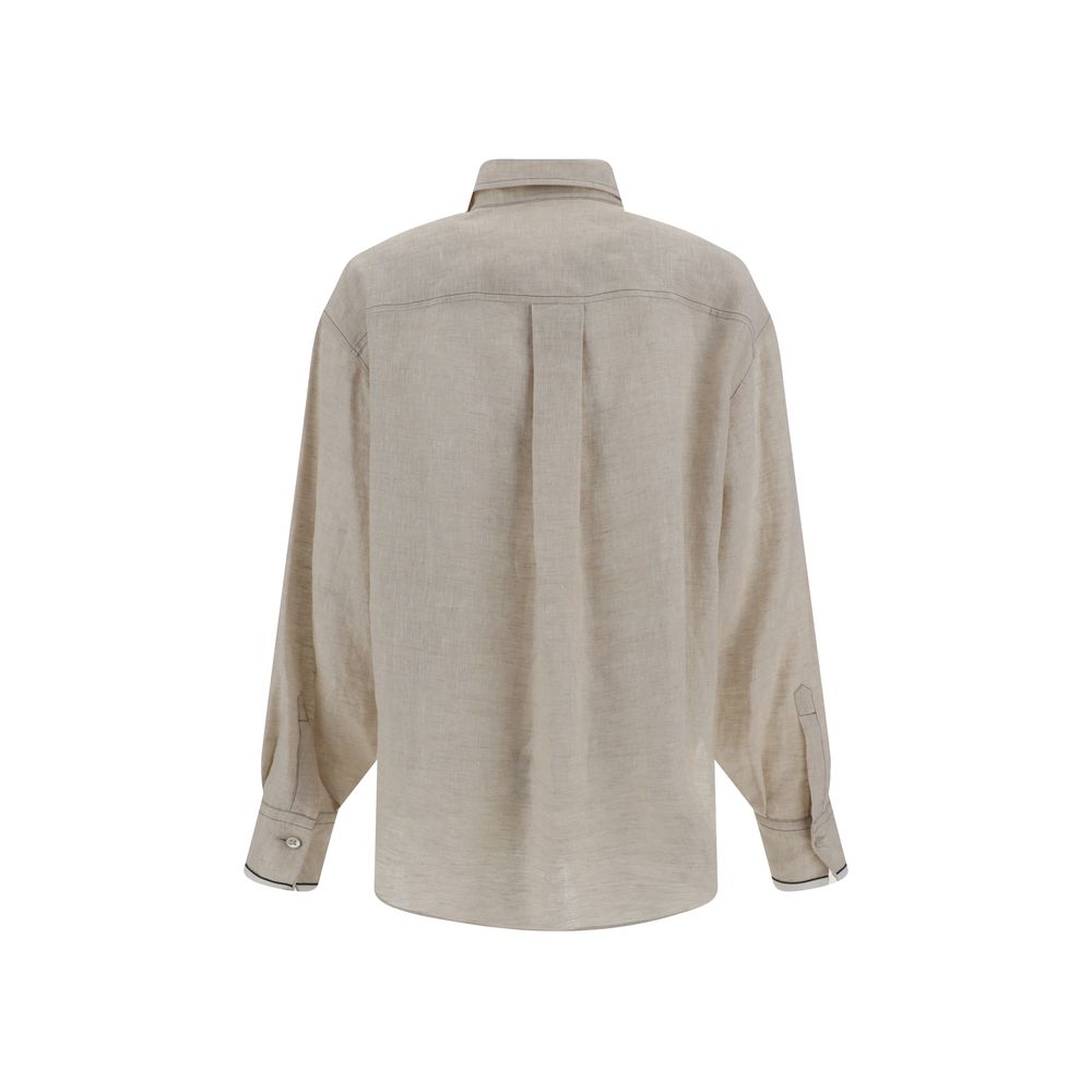 Beige Linen Shirt