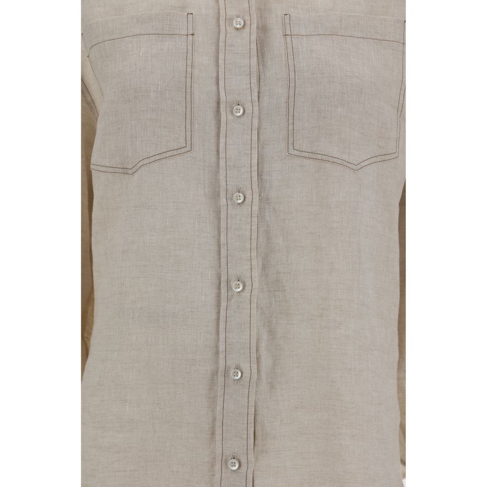 Beige Linen Shirt