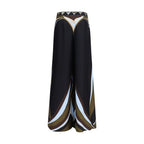 Black Silk Flared Pants