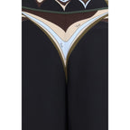 Black Silk Flared Pants