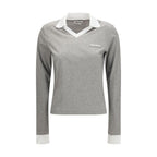 Gray Cotton Long Sleeve T-Shirt