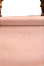 Pink And White Calfskin Small Nymphaea Top Handle Bag