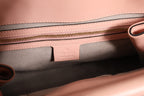 Pink And White Calfskin Small Nymphaea Top Handle Bag