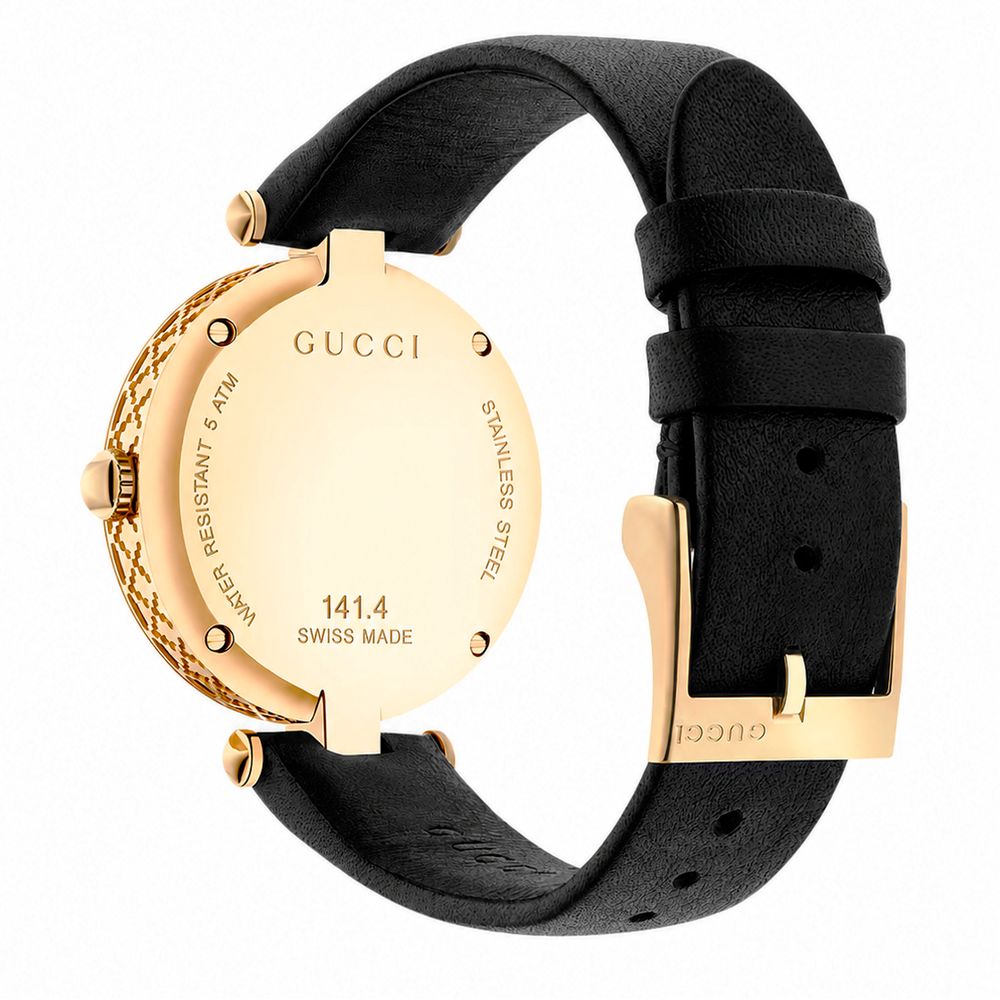 Black Leather Dress Watch