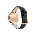 Black Leather Dress Watch