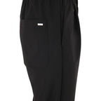 Black Polyester Casual Pants