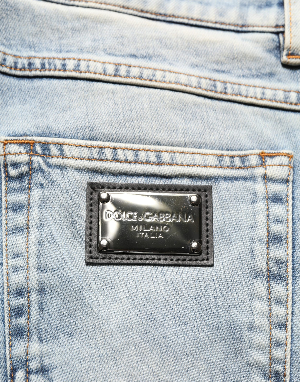 Blue Washed Mid Waist Straight Men Denim Jeans