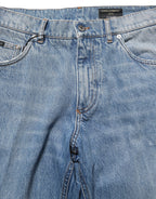 Light Blue Washed MidWaist Classic Denim Jeans