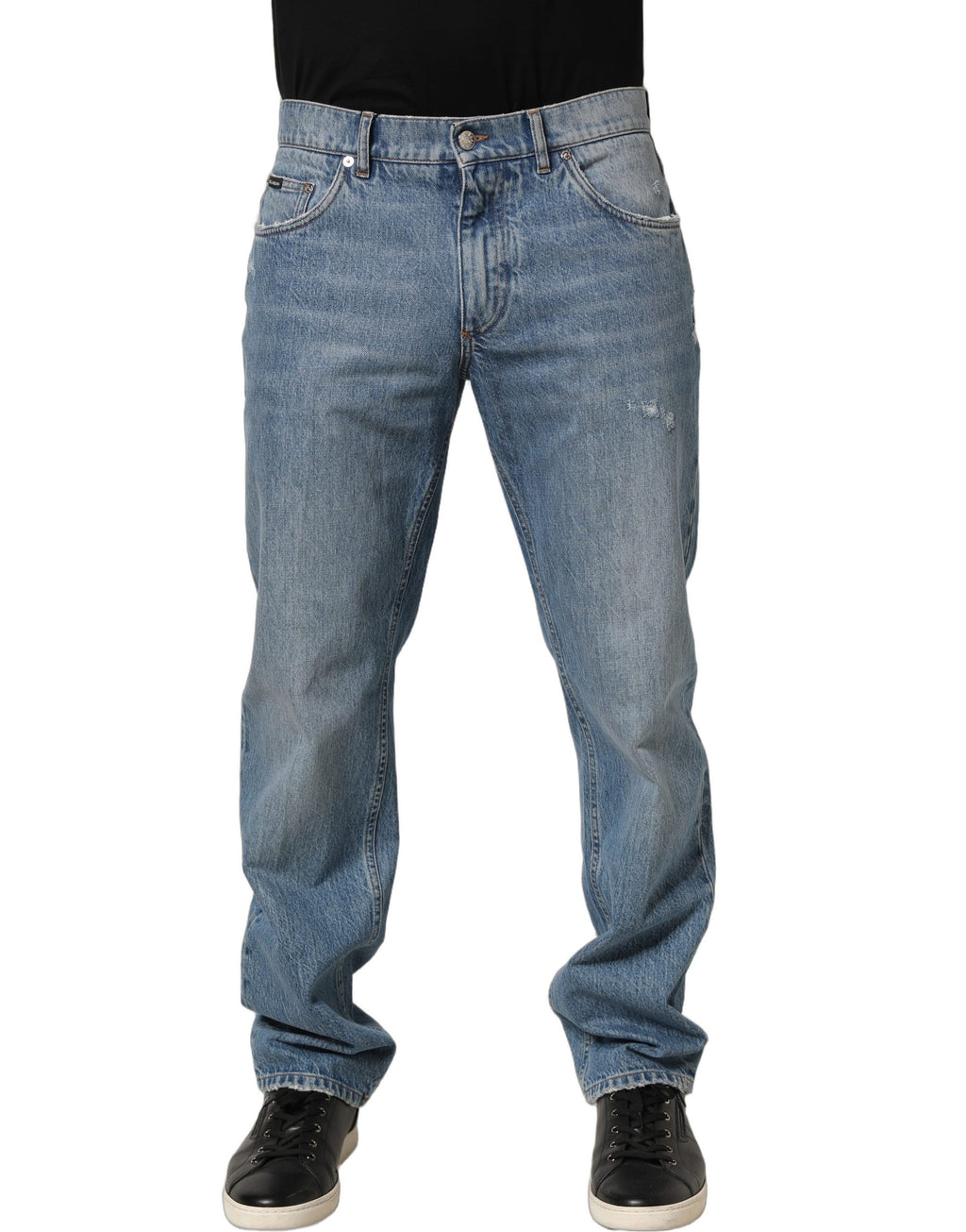 Light Blue Washed MidWaist Classic Denim Jeans