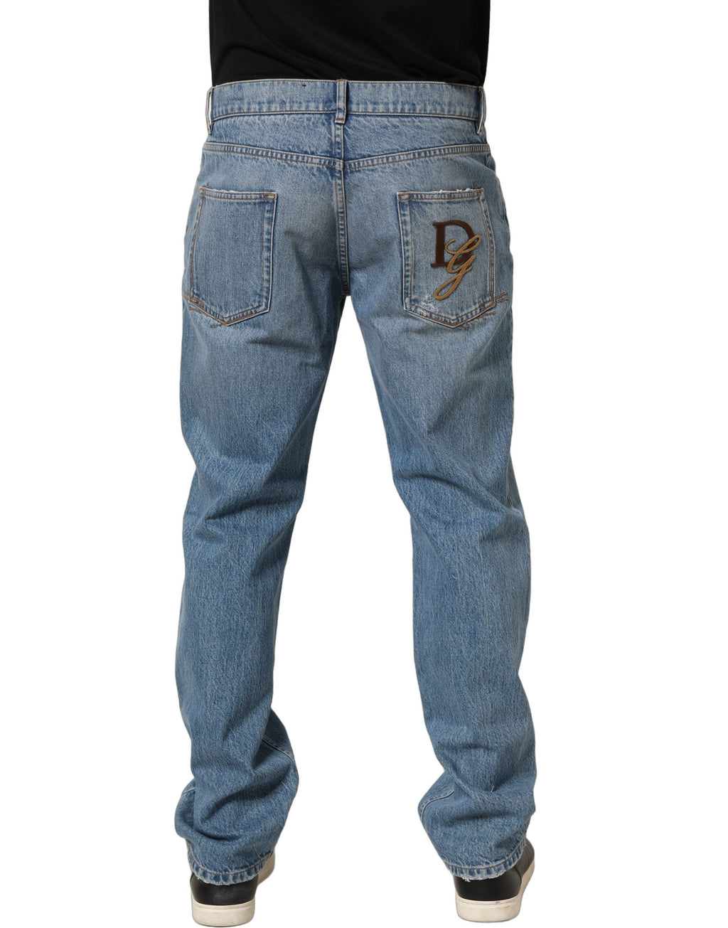 Light Blue Washed MidWaist Classic Denim Jeans