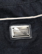 Black Cotton Mid Waist Classic Men Denim Jeans