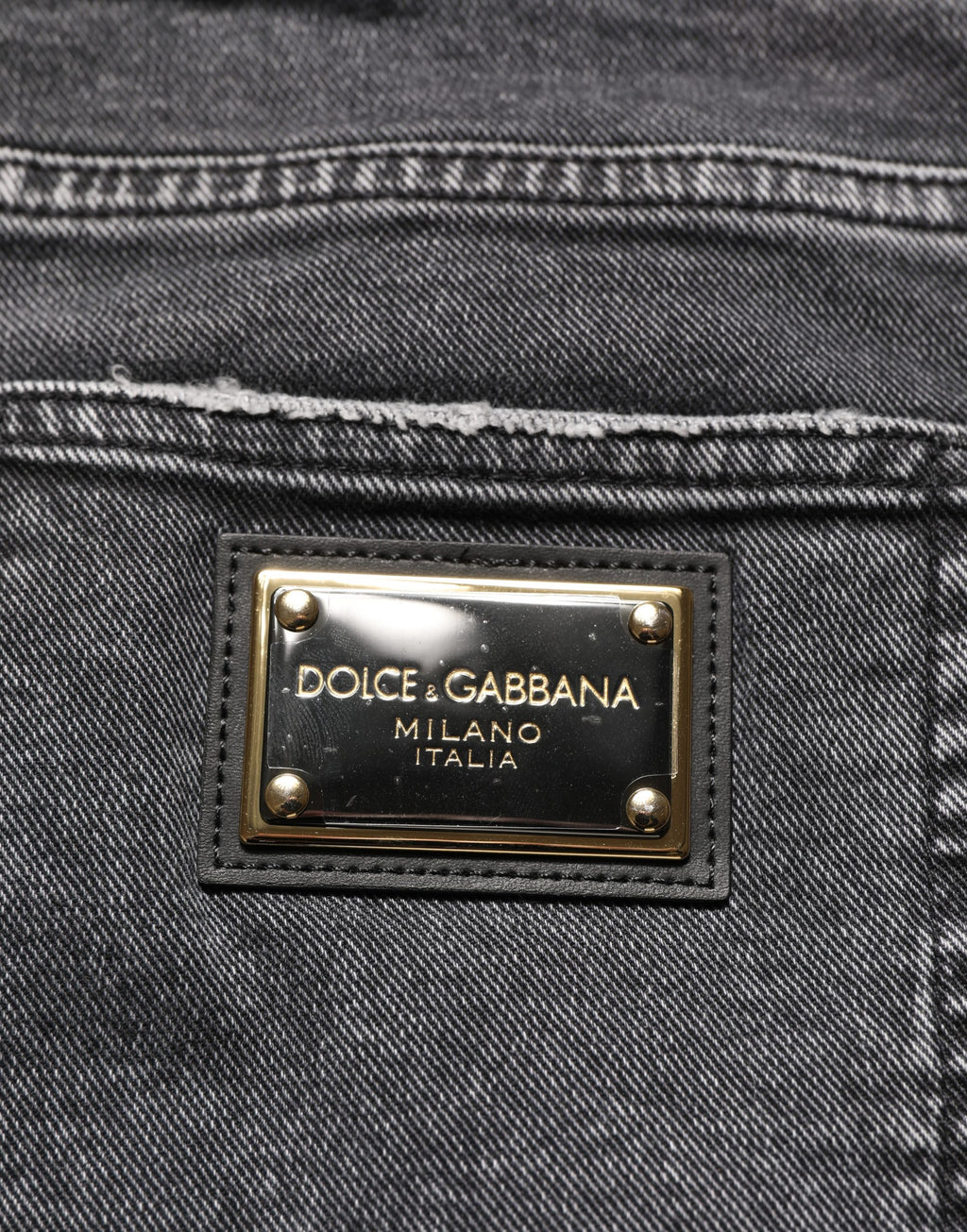 Dark Grey Distressed Mid Waist Denim Jeans