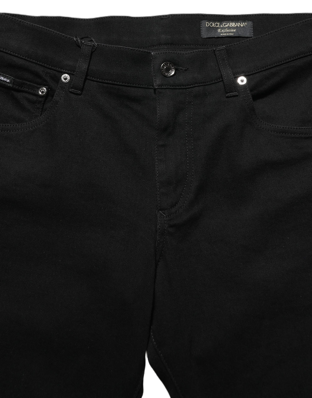 Black Heraldic Embroidered Skinny Denim Jeans
