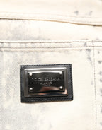 Beige Tie Dye Cotton Straight Men Denim Jeans