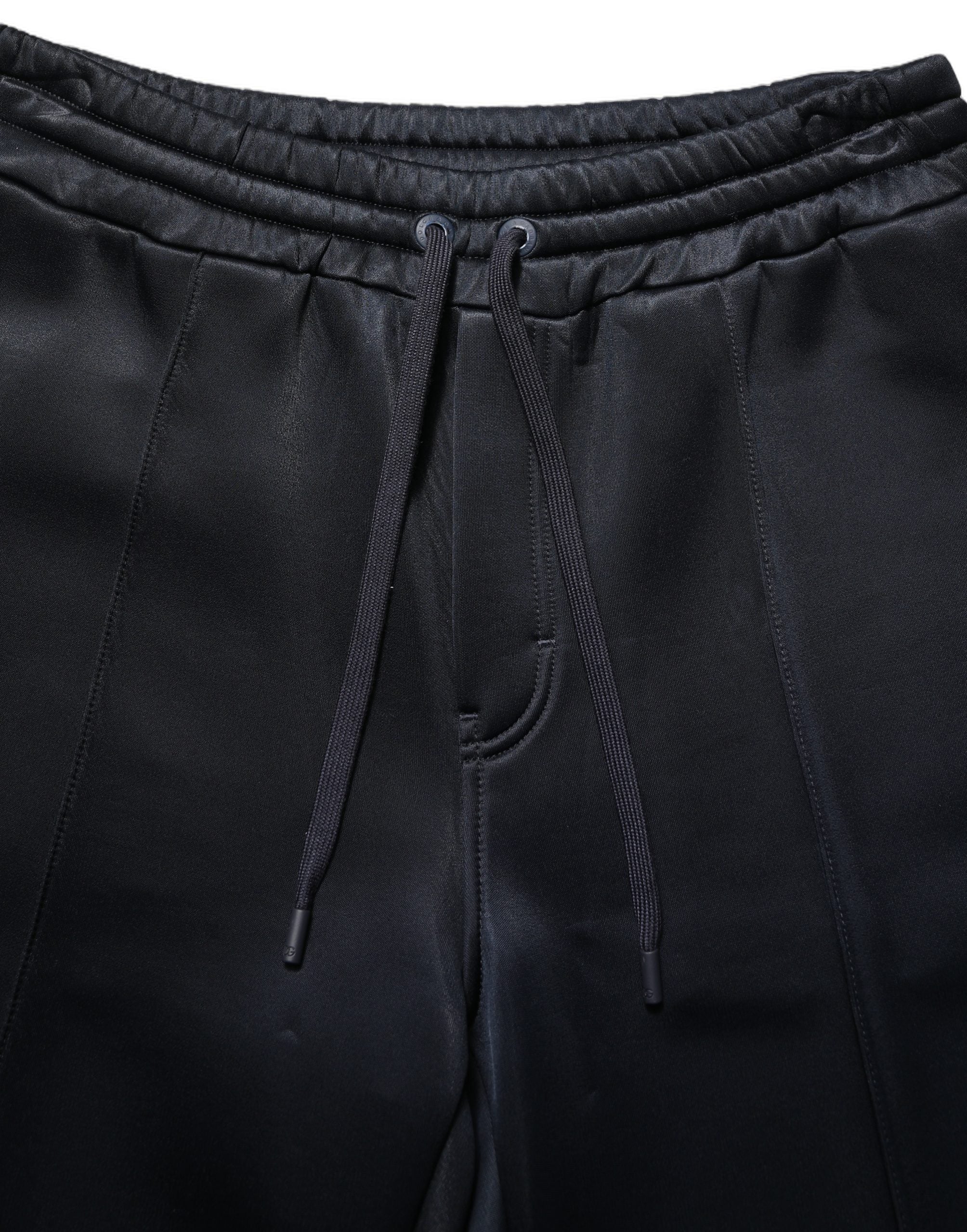 Black Polyester Jogger Men Sweatpants Pants
