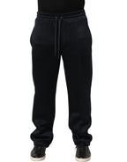 Black Polyester Jogger Men Sweatpants Pants