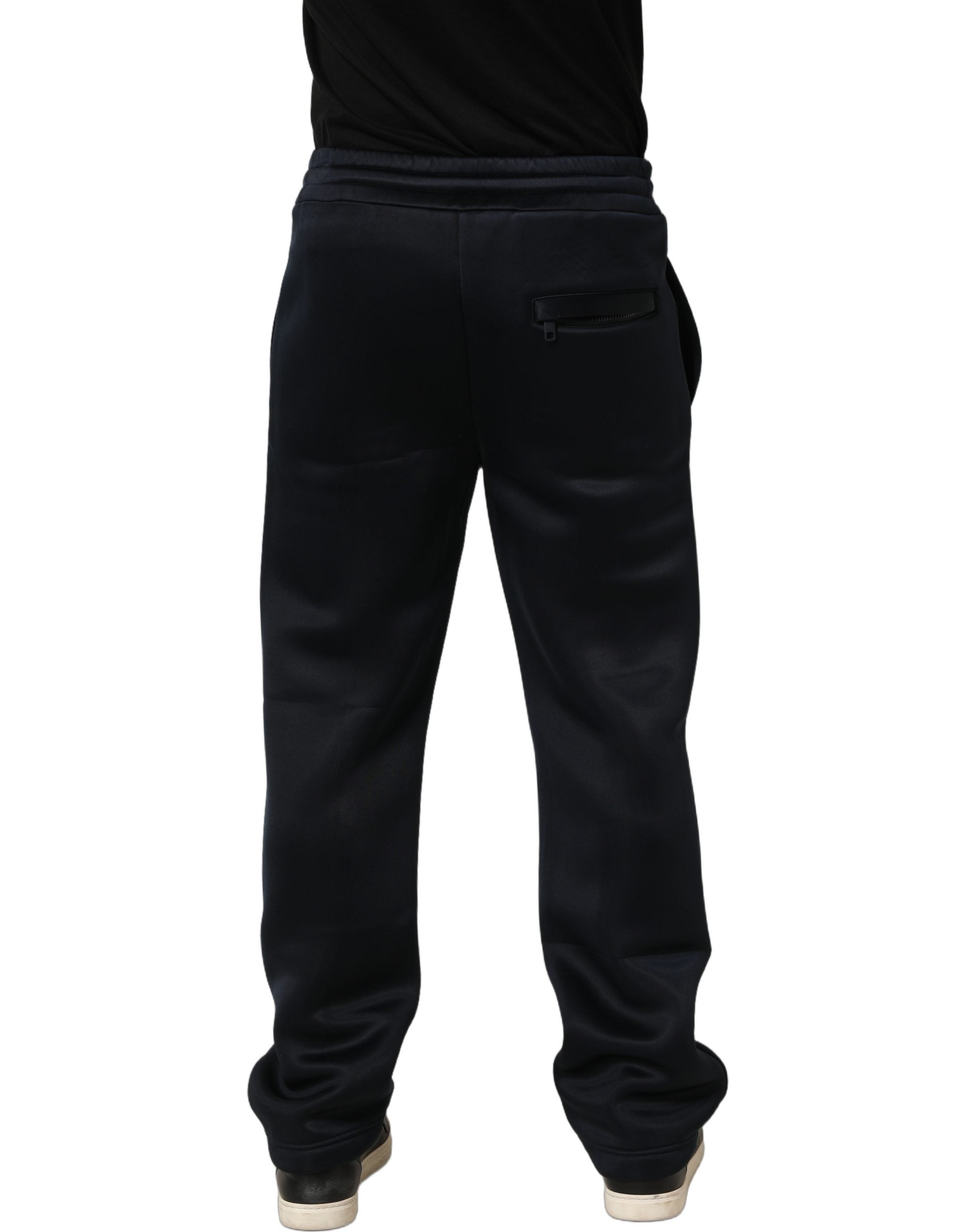 Black Polyester Jogger Men Sweatpants Pants