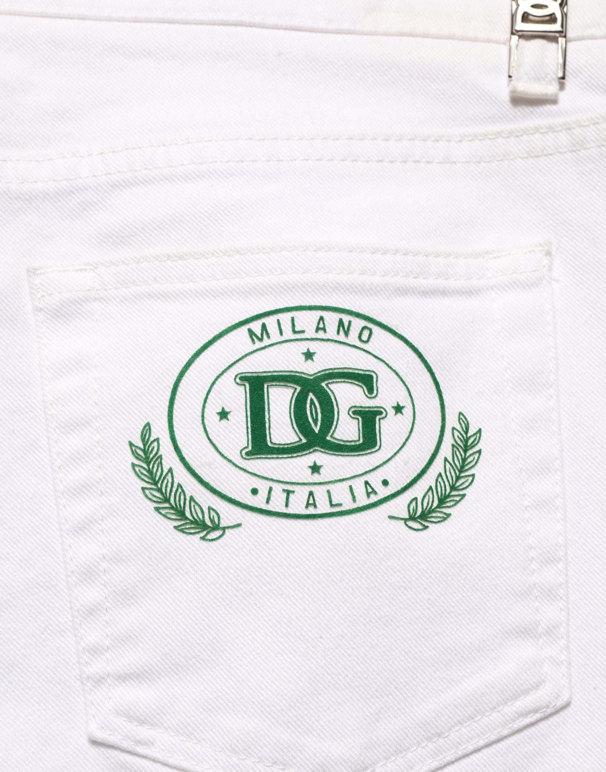 White Cotton Skinny Mid Waist Denim Jeans