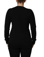 Black Angels Wool Crew Neck Pullover Sweater