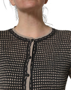 Black Floral Lace ButtonDownCardigan Sweater