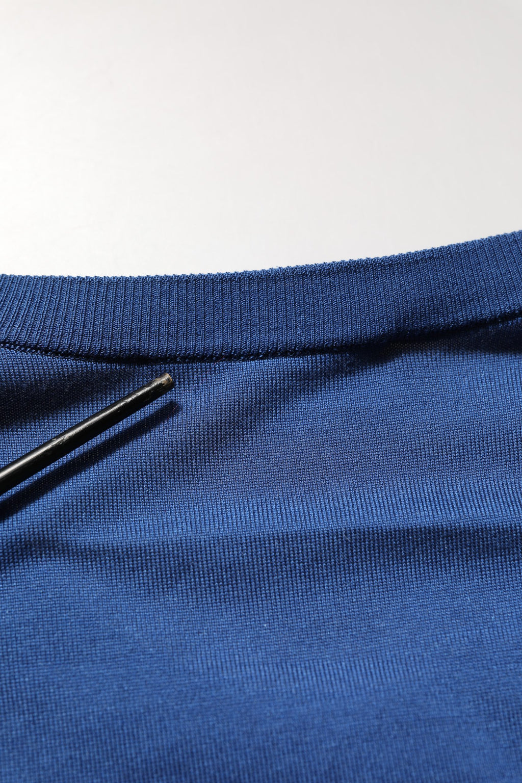 Blue Silk DG Logo Crew Neck Pullover Sweater