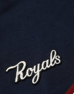 Blue Red Paneled 'Royals' Patch Sweatshirt Sweater