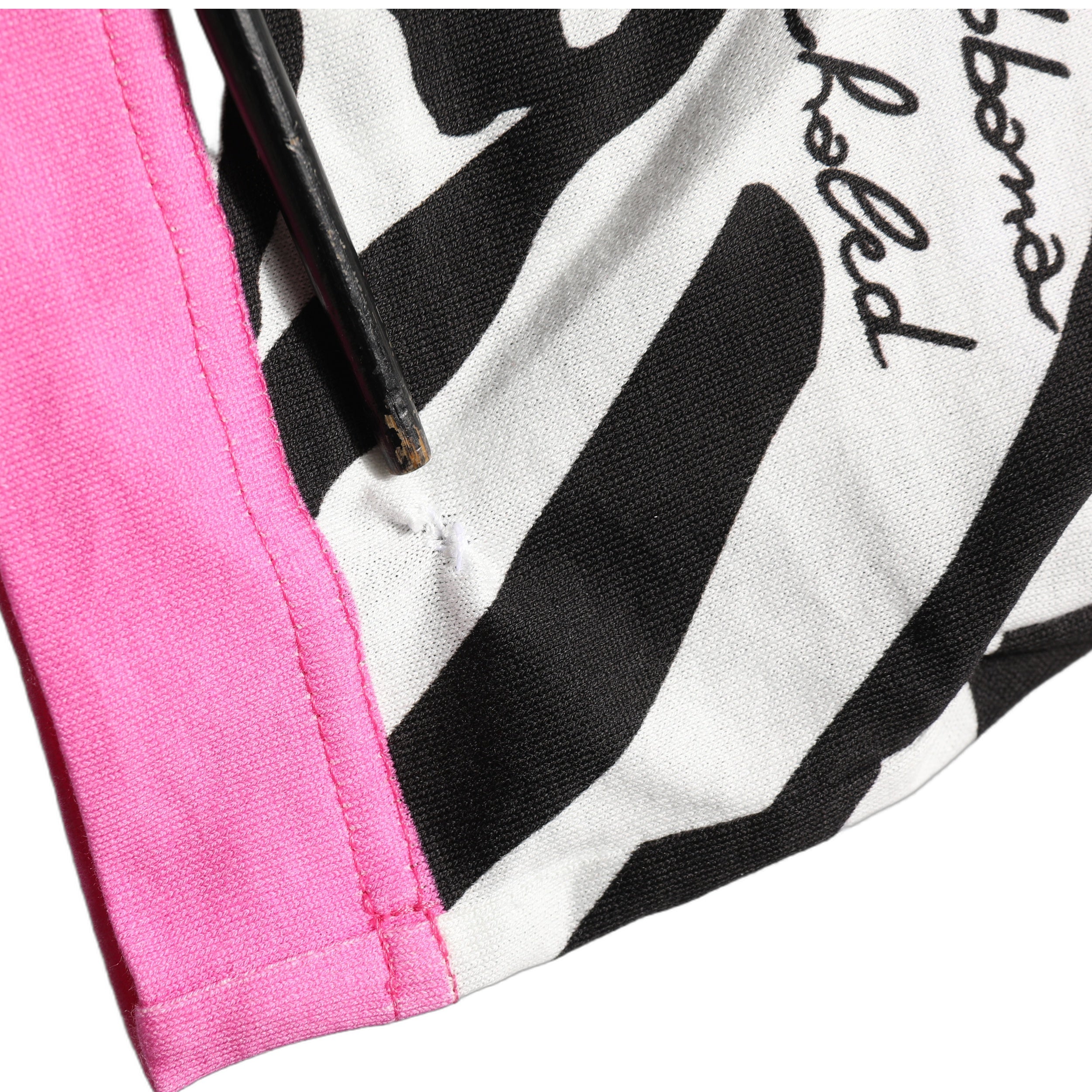 Multicolor Flamingo ZebraStriped Trim T-shirt