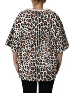 Multicolor Leopard Print Crew Neck T-shirt