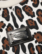 Multicolor Leopard Print Crew Neck T-shirt
