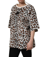 Multicolor Leopard Print Crew Neck T-shirt