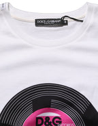 White D&G WE LOVE JAPAN Print Cotton T-shirt