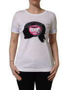 White D&G WE LOVE JAPAN Print Cotton T-shirt