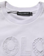 White Logo Round Neck Sleeveless T-shirt