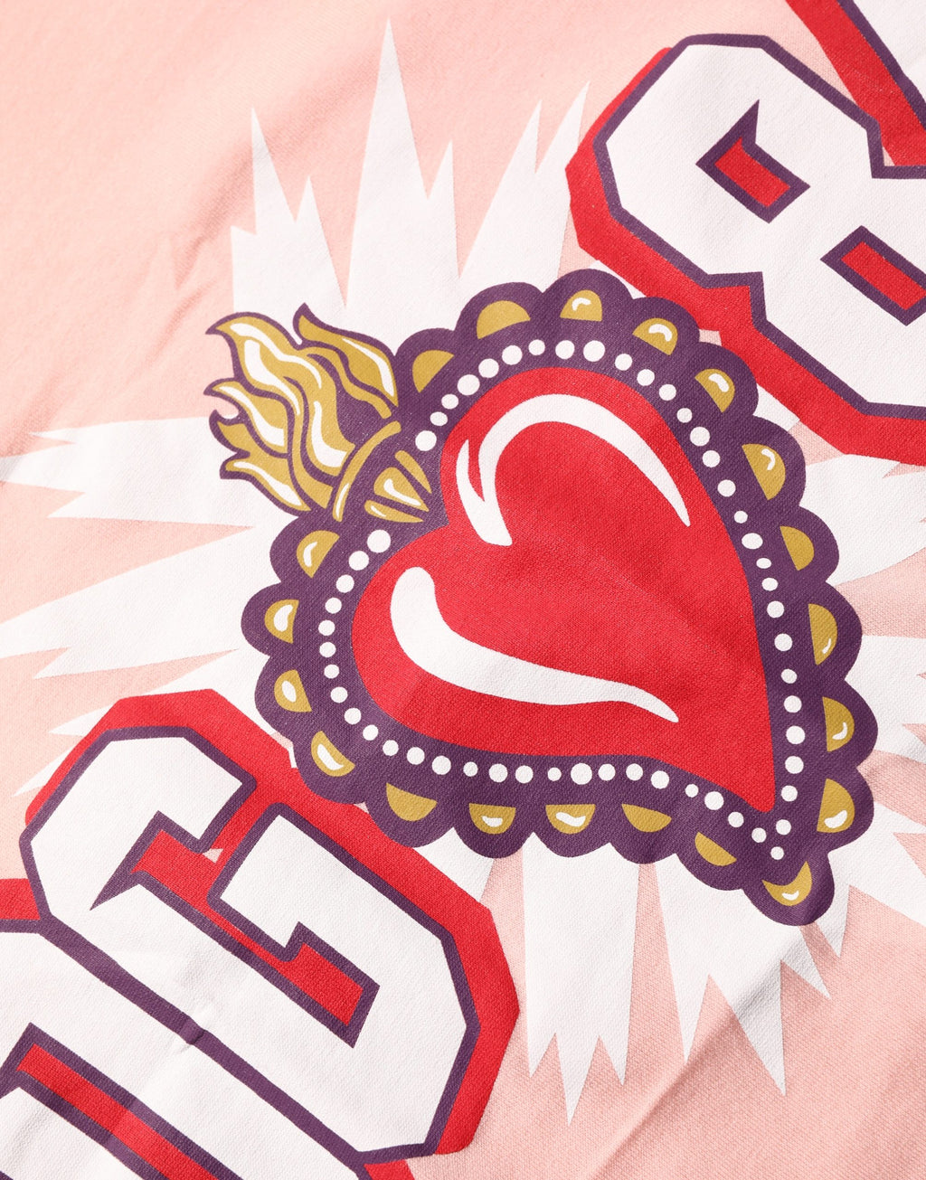 Pink Graphic Print Cotton Crew Neck T-shirt
