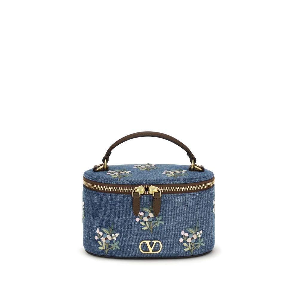 Blue Cotton Handbag