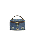 Blue Cotton Handbag
