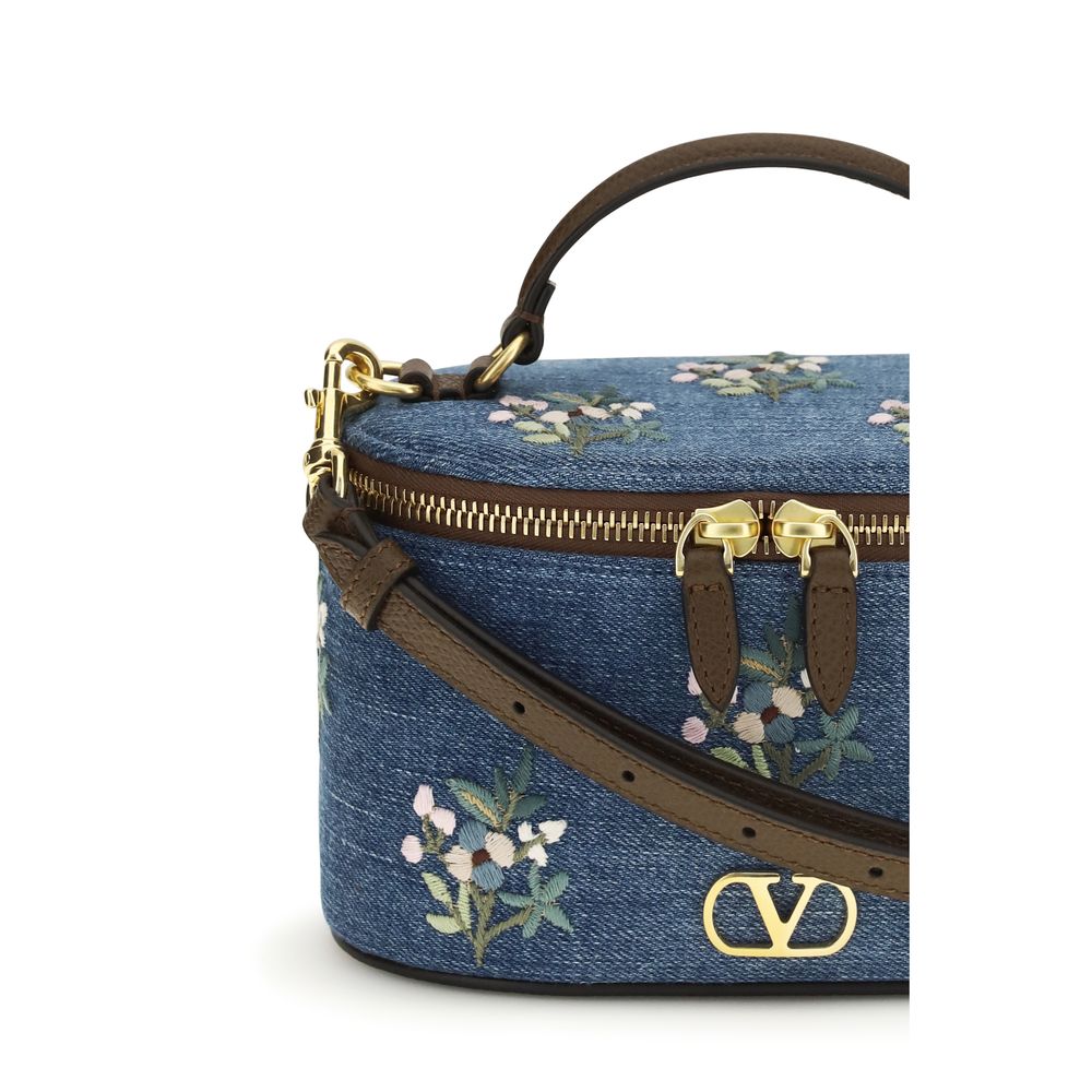 Blue Cotton Handbag