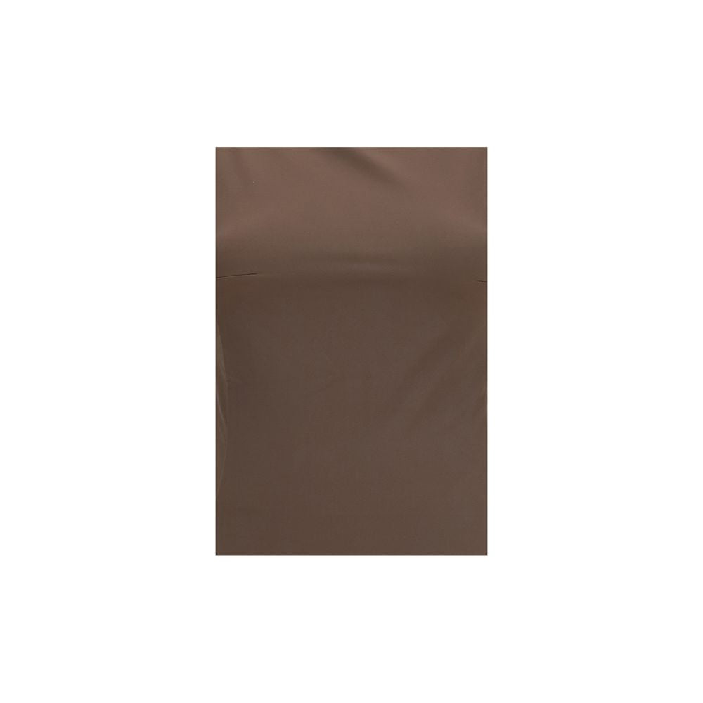 Brown Polyamide One-Piece Swimsuit