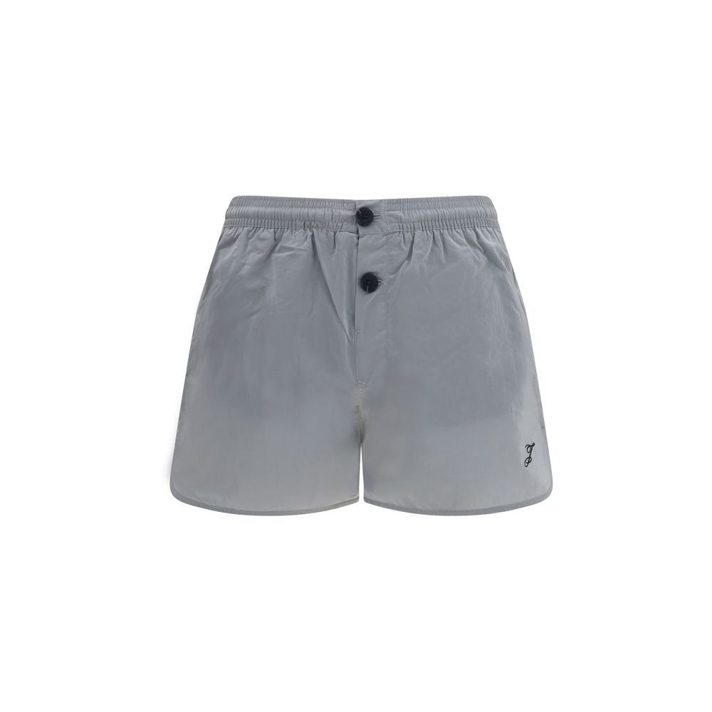 Gray Nylon Bermuda Shorts