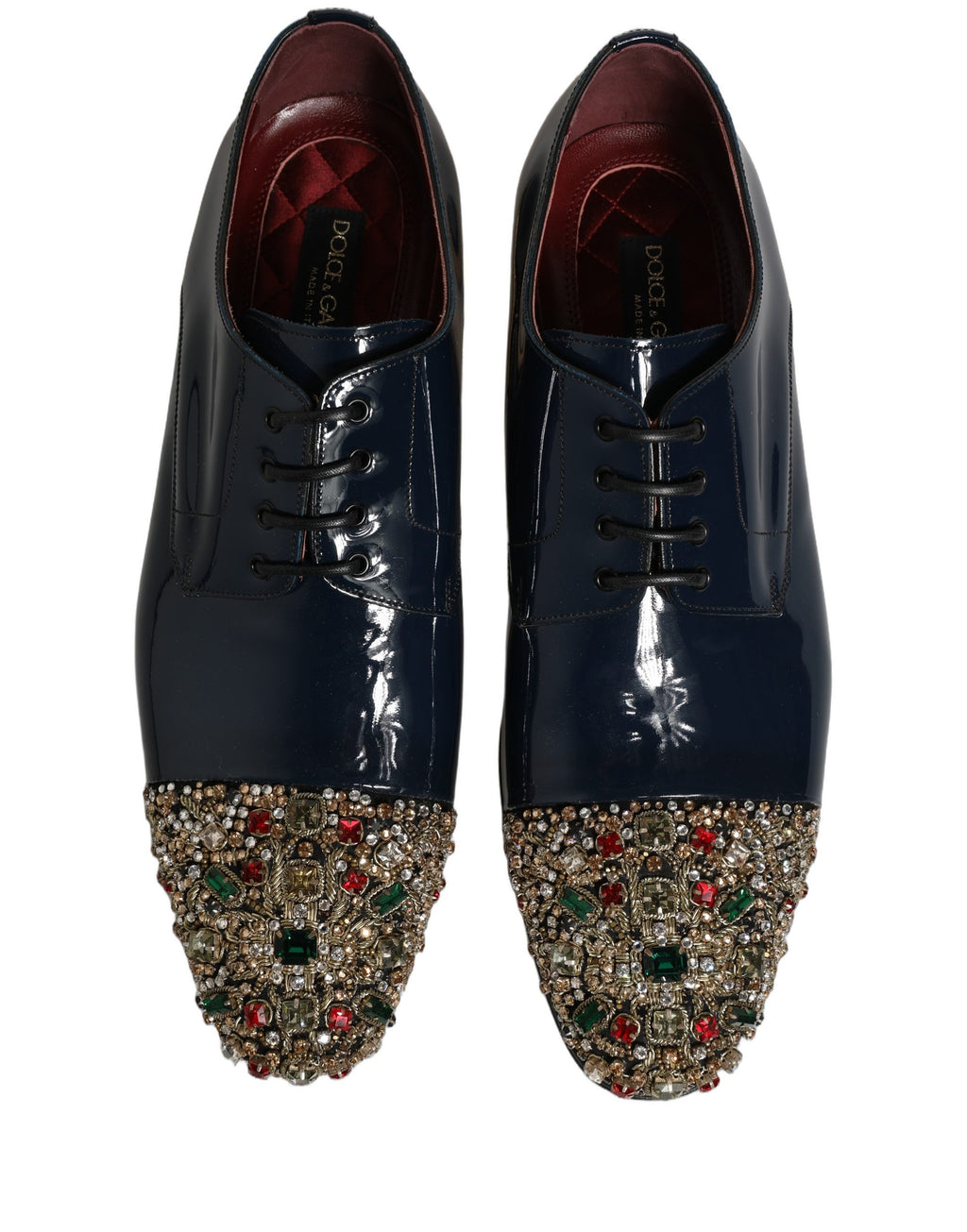 Blue Embellished Men Derby Dress Formal Shoes