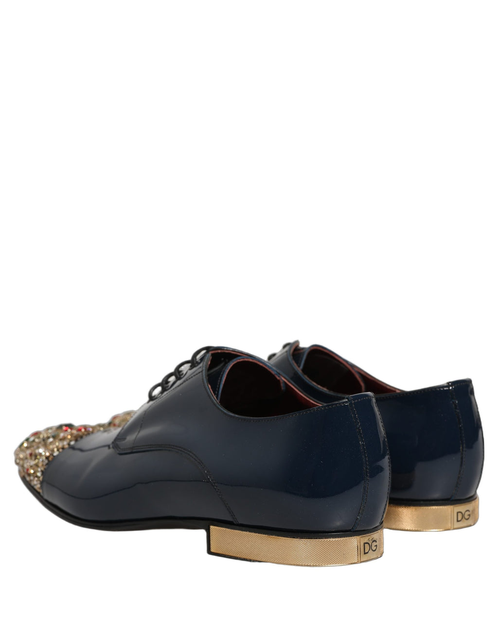 Blue Embellished Men Derby Dress Formal Shoes