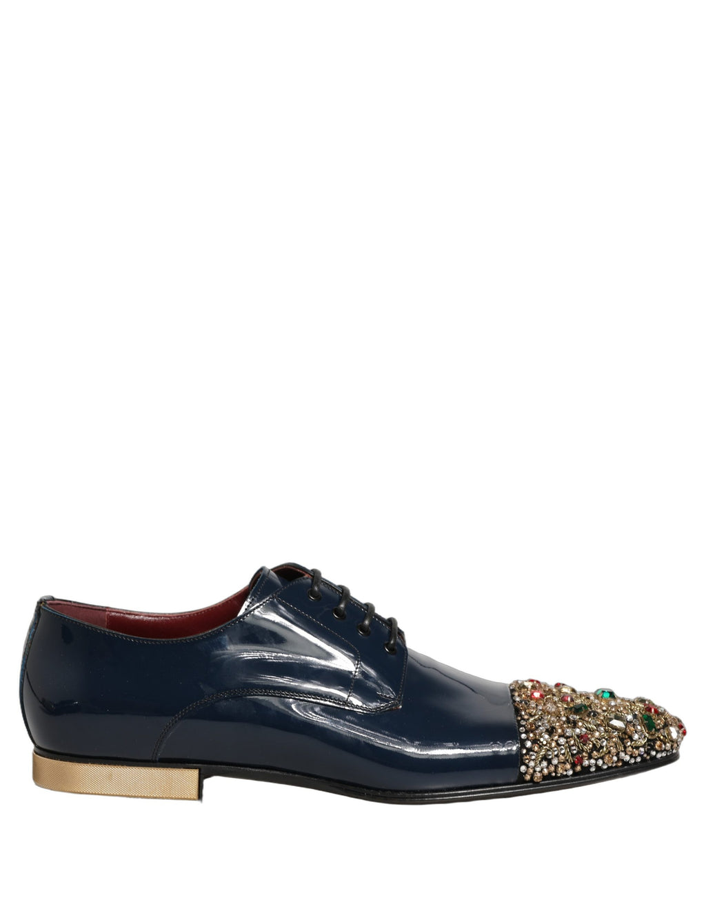 Blue Embellished Men Derby Dress Formal Shoes