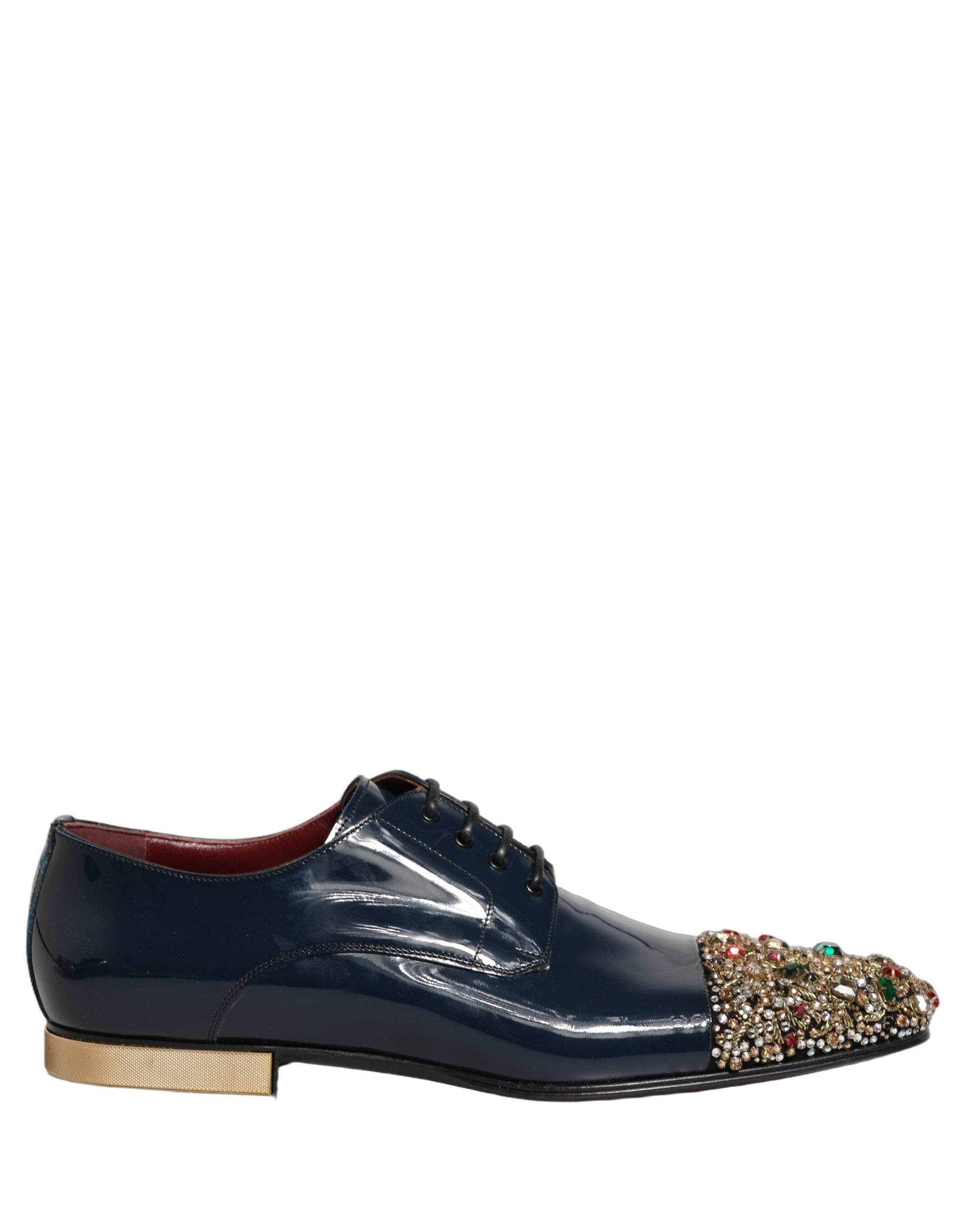 Blue Embellished Men Derby Dress Formal Shoes
