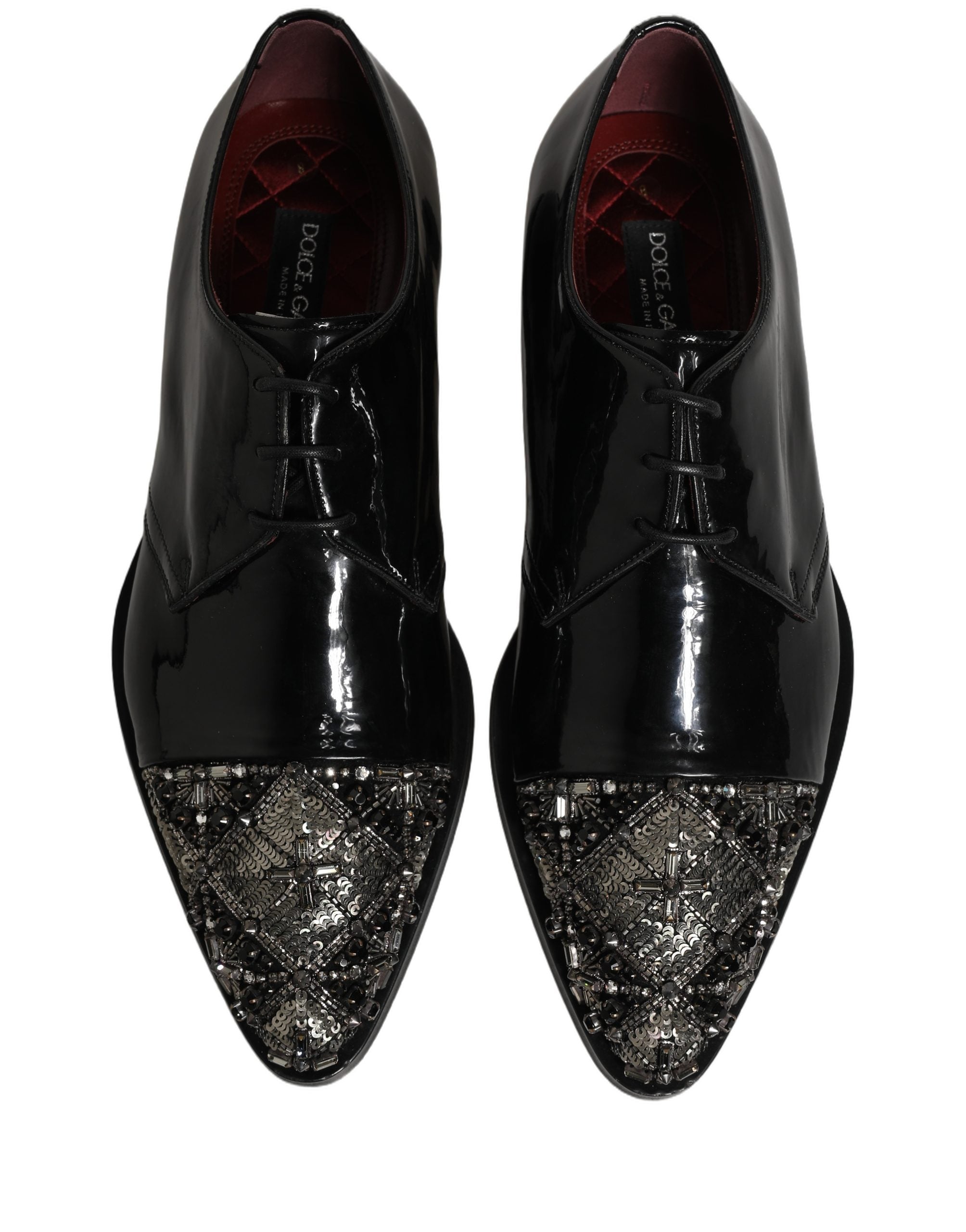 Black Embellished Men Derby Dress Formal Shoes