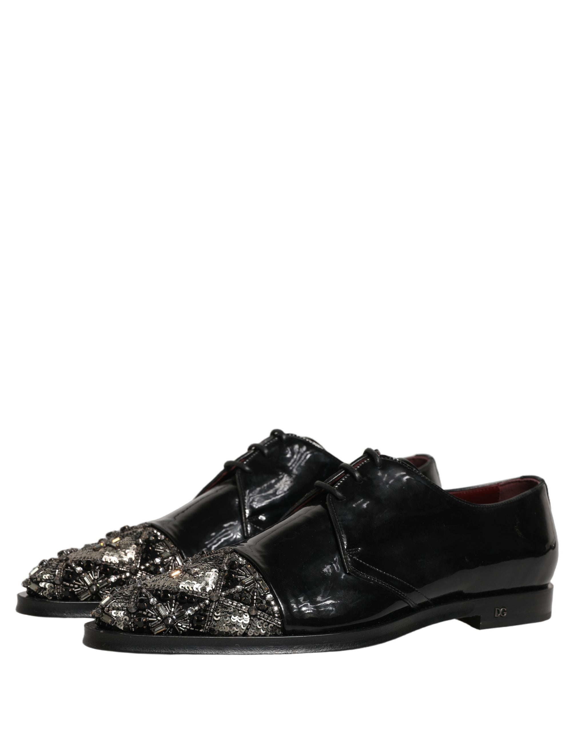 Black Embellished Men Derby Dress Formal Shoes