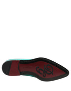 Aqua Blue Embellished Derby Dress Formal Shoes