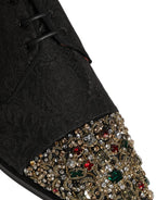 Black Embellished Men Derby Dress Formal Shoes